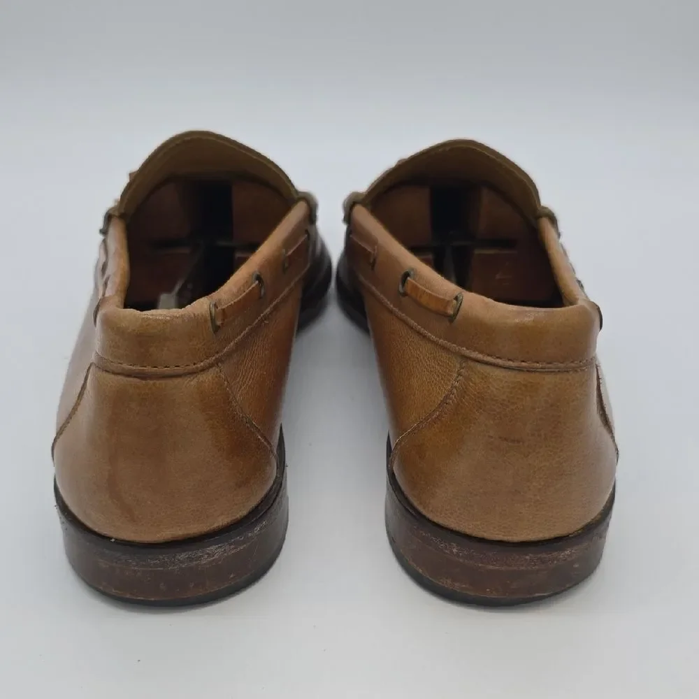 Cole Haan Cognac Leather Tassel Loafers